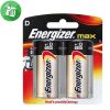 Energizer 2PCS Size D Max + Powerseal Batteries 1.5V