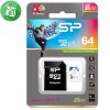 Silicon Power Elite 64GB microSDXC UHS-I Class 10 Memory Card with Adapter 85Mbs